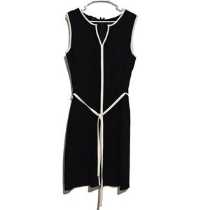 Talbots Black and White Sleeveless Dress